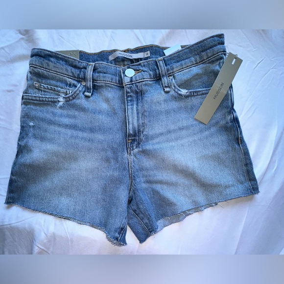 Hudson Women's Gemma Midrise Cut Off Denim Shorts - 3.5" Inseam, Relaxed Fit, Stretch Denim